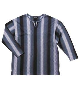 キーネックＴシャツ グレー