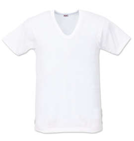 B.V.D. U首半袖Tシャツ ホワイト