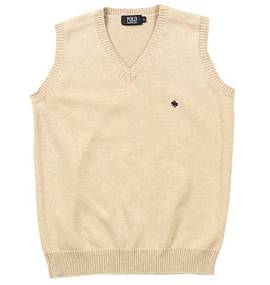 POLO BCS Ｖネックベスト ベージュ
