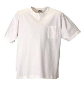 MANCHES キーネックＴシャツ（半袖） ホワイト
