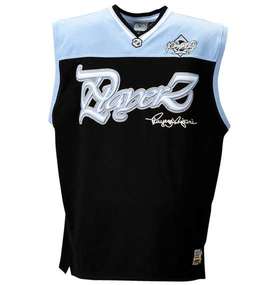 Playerz69 ノースリーブＴシャツ ブラック×サックス