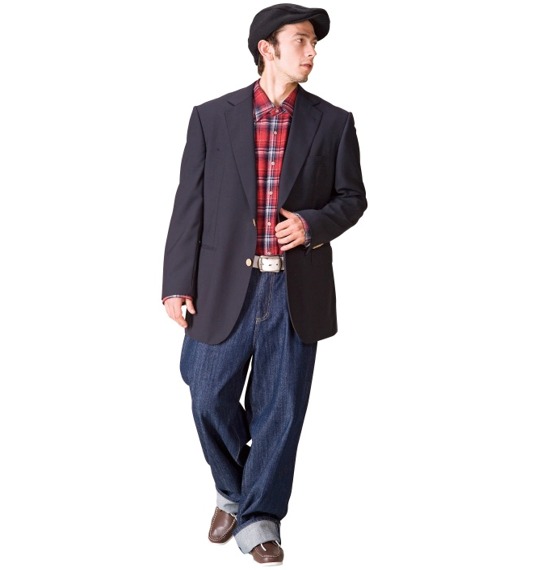 RYOKO KIKUCHI HOMME2 2ツ釦ジャケット ネイビー