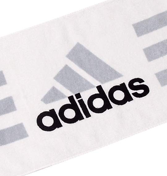 adidas スポーツタオル ホワイト×グレー