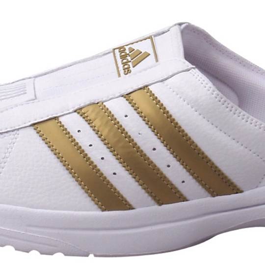 adidas クロッグ ホワイト×ゴールド