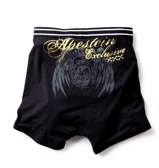 APESTEIN ニットトランクス ブラック(ウィング柄)