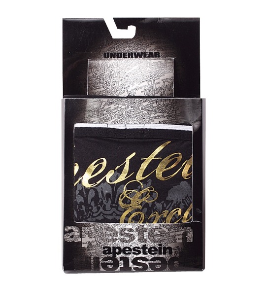 APESTEIN ニットトランクス ブラック(ウィング柄)