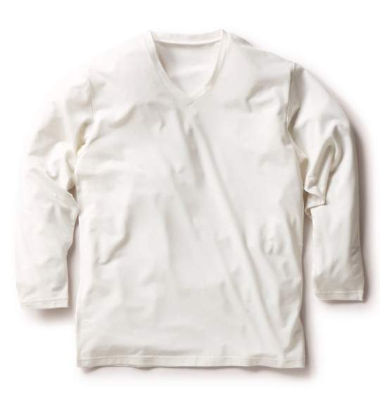 MARTINI HEAT Vネック九分袖丈Tシャツ オフホワイト