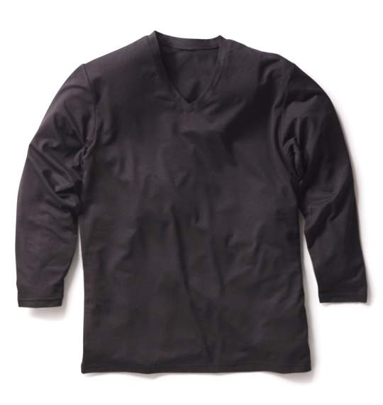MARTINI HEAT Vネック九分袖丈Tシャツ ブラック