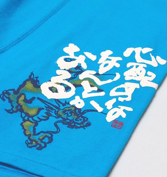 豊天 和柄ニットトランクス ターコイズ