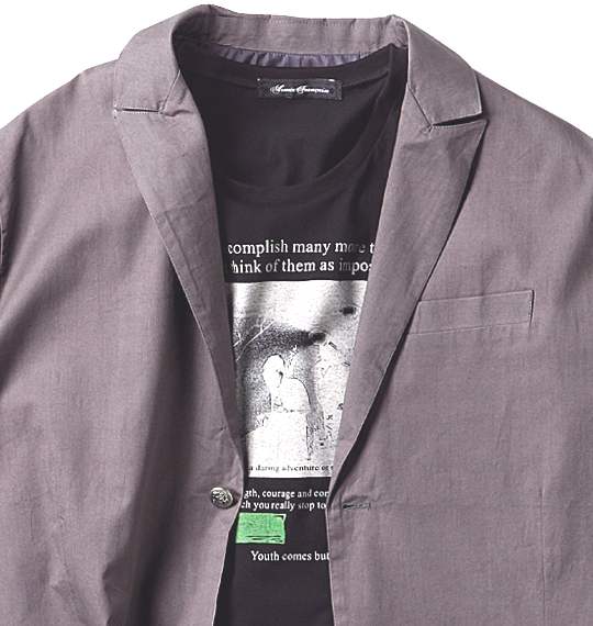 Armee Francaise テーラードジャケット+Tシャツ グレー×ブラック