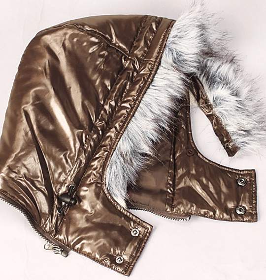 WILD LIFE シレ加工中綿ベスト ブラウン