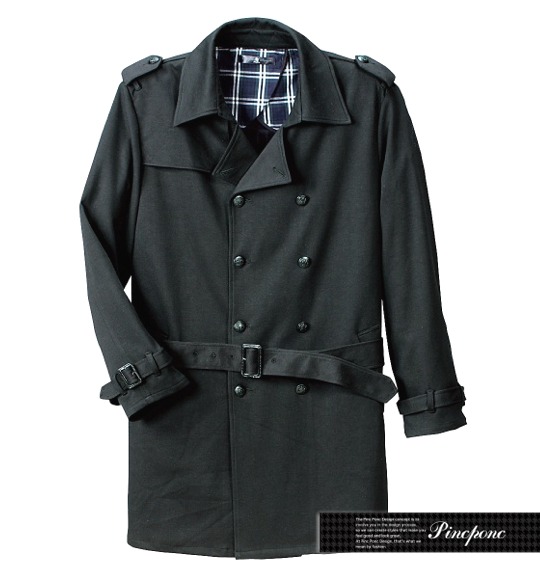 Pincponc ポンチトレンチコート ブラック