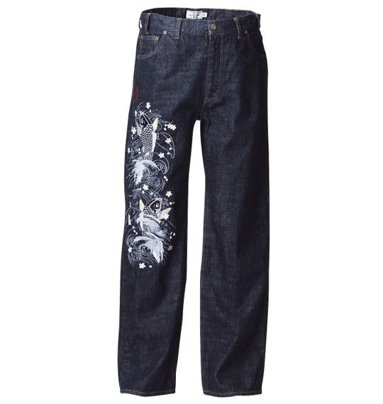 KARAKURI デニムパンツ ネイビー