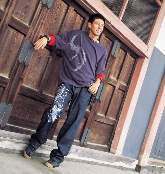 KARAKURI デニムパンツ ネイビー