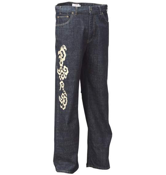 絡繰魂 デニムパンツ ネイビー