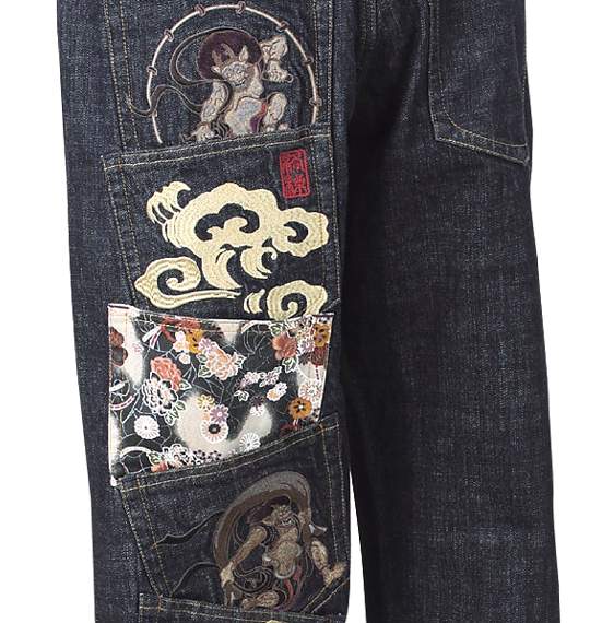 絡繰魂 デニムパンツ ネイビー