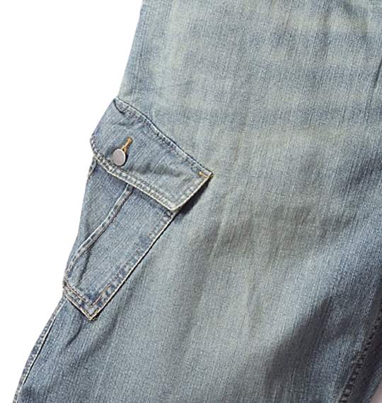 OSHKOSH デニムイージーカーゴハーフパンツ ブルー