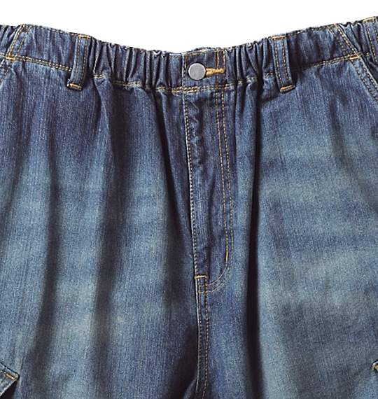 OSHKOSH デニムイージーカーゴハーフパンツ ネイビー