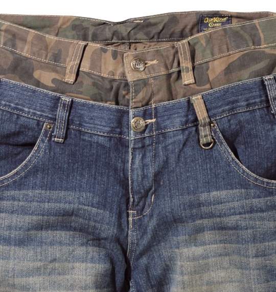 OSHKOSH スタッズカーゴパンツ ネイビー×迷彩柄