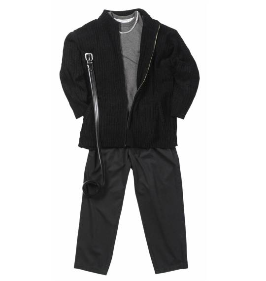  ツータックパンツ ブラック