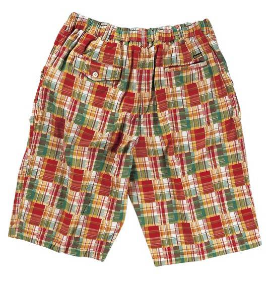 OSHKOSH イージーハーフパンツ レッド×グリーン