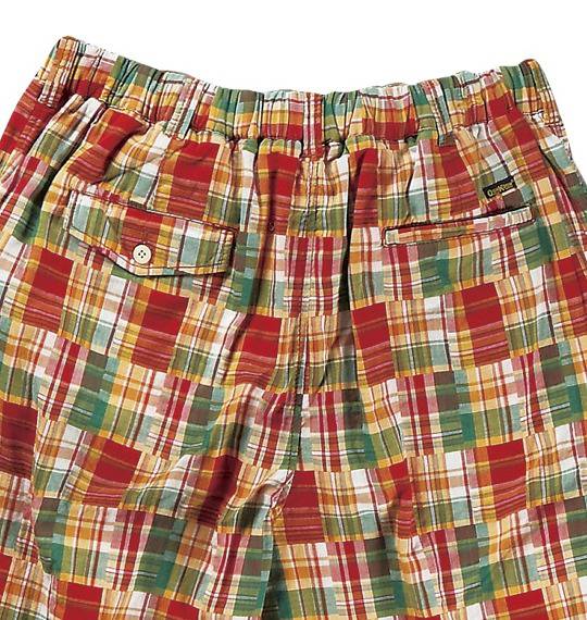 OSHKOSH イージーハーフパンツ レッド×グリーン