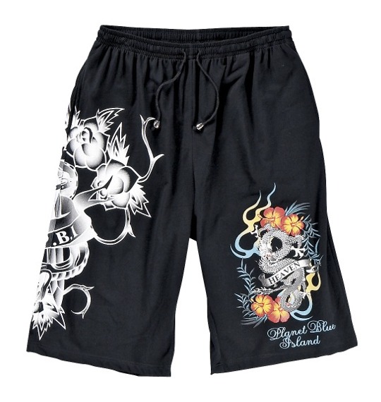 PLANET BLUE ISLAND イージーハーフパンツ ブラック