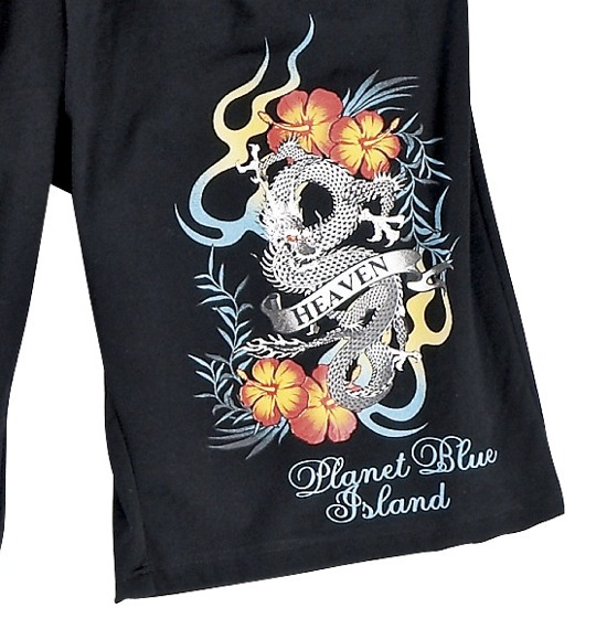 PLANET BLUE ISLAND イージーハーフパンツ ブラック