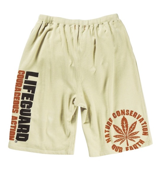LIFE GUARD スウェットハーフパンツ ベージュ