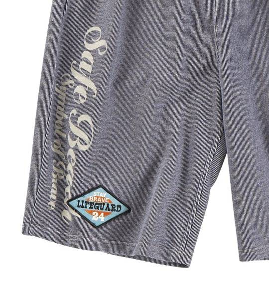 LIFE GUARD スウェットハーフパンツ ネイビー×オフホワイト