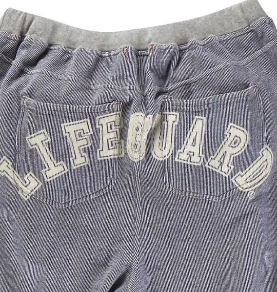 LIFE GUARD スウェットハーフパンツ ネイビー×オフホワイト