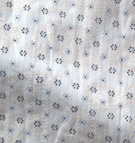 NEW THREE シャツ(半袖) ホワイト×ネイビー