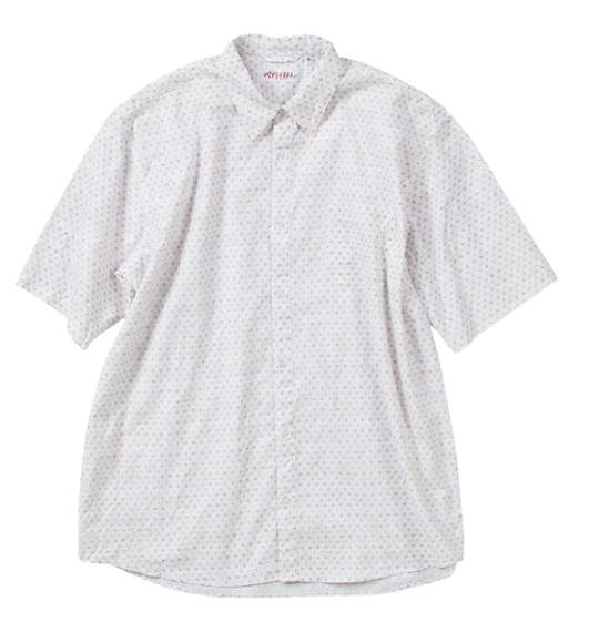 NEW THREE シャツ(半袖) ホワイト×ブラウン