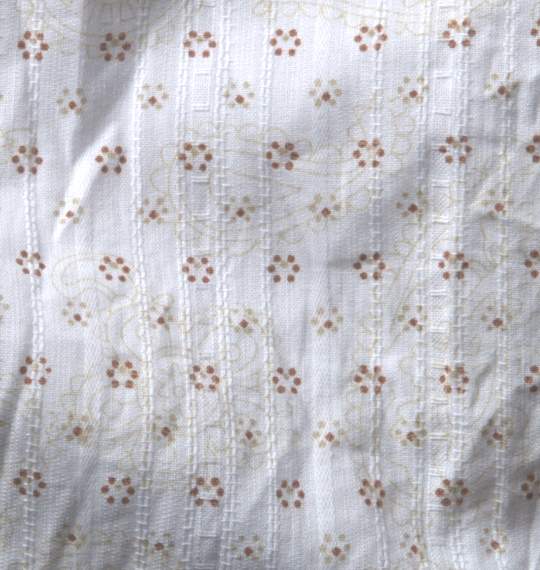 NEW THREE シャツ(半袖) ホワイト×ブラウン