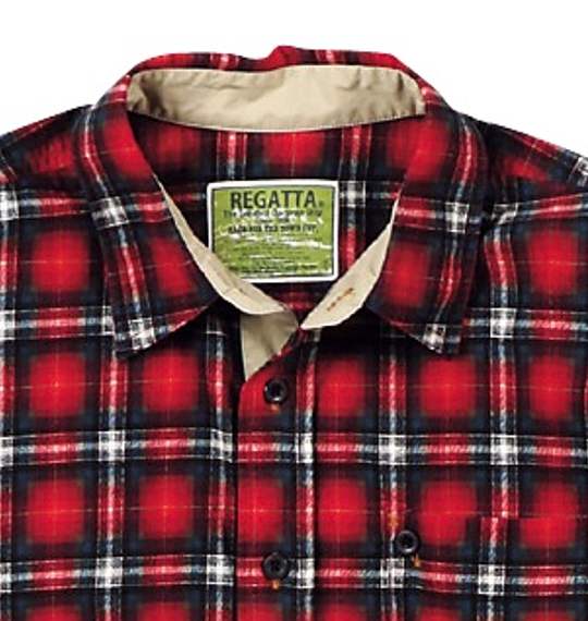 REGATTA CLUB チェックワークシャツ レッド系