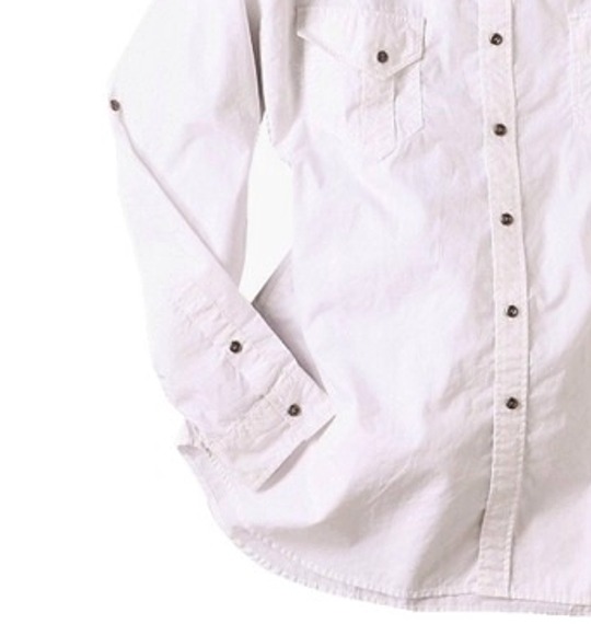 KANSAI JEANS ロールアップシャツ ホワイト