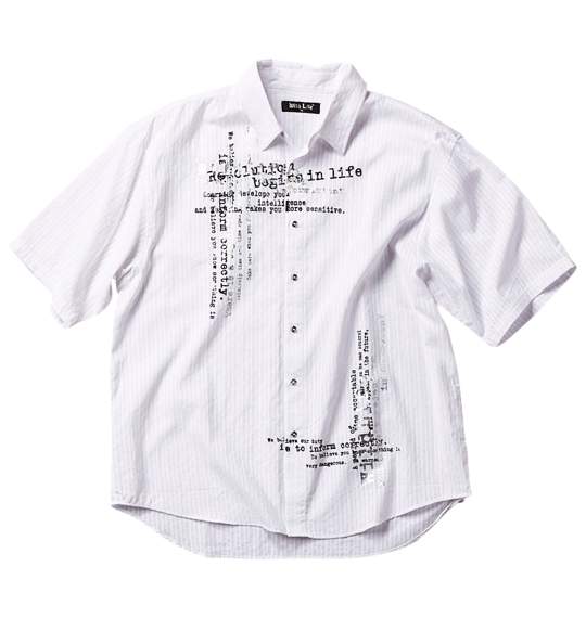 WILD LIFE シャツ+Tシャツ(半袖) ホワイト×ピンク