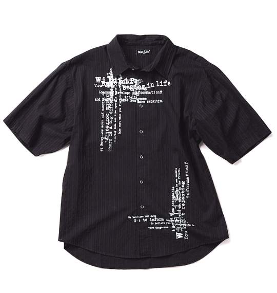 WILD LIFE シャツ+Tシャツ(半袖) ブラック×パープル