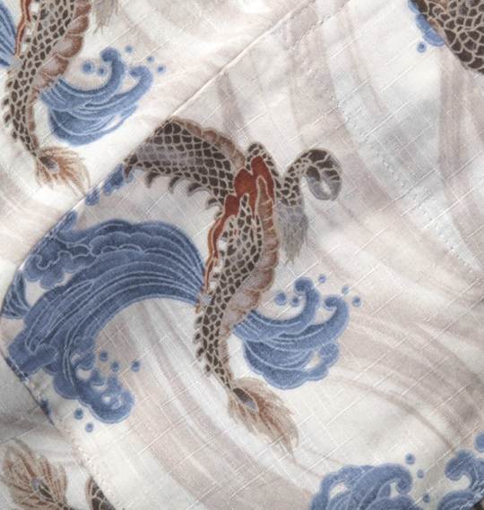 魁 龍柄シャツ(半袖) オフホワイト