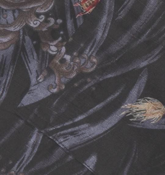 魁 龍柄シャツ(半袖) ブラック