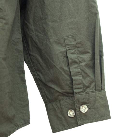OUTDOOR PRODUCTS ドット釦シャツ カーキ