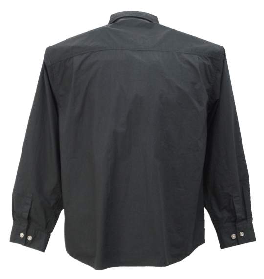 OUTDOOR PRODUCTS ドット釦シャツ ブラック