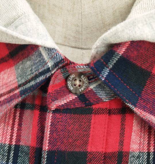 OUTDOOR PRODUCTS チェックネルシャツ レッド系