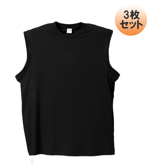 MANCHES ノースリーブ3枚パック ブラック