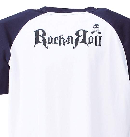 MUSIC TELEVISION ラグランTシャツ(半袖) ホワイト×ネイビー