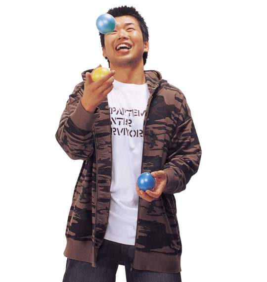 COLLINS パーカー+Tセット カーキ×ホワイト