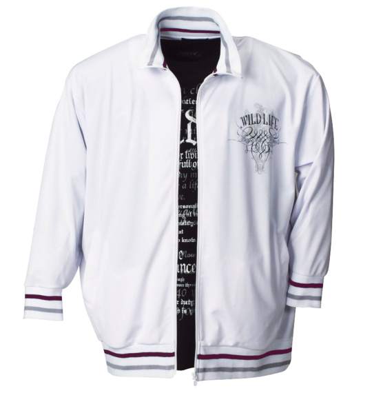 WILD LIFE ジャージ+T半袖セット ホワイト×ブラック