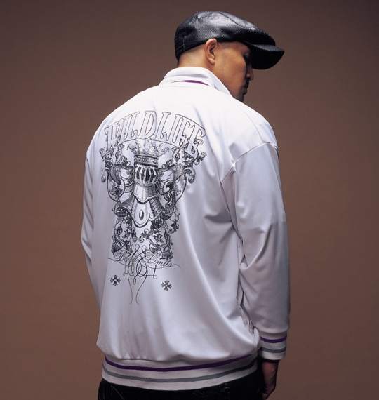 WILD LIFE ジャージ+T半袖セット ホワイト×ブラック