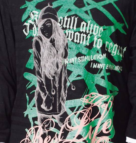 Armee Francaise リアルレイヤードTシャツ ブラック×ホワイト