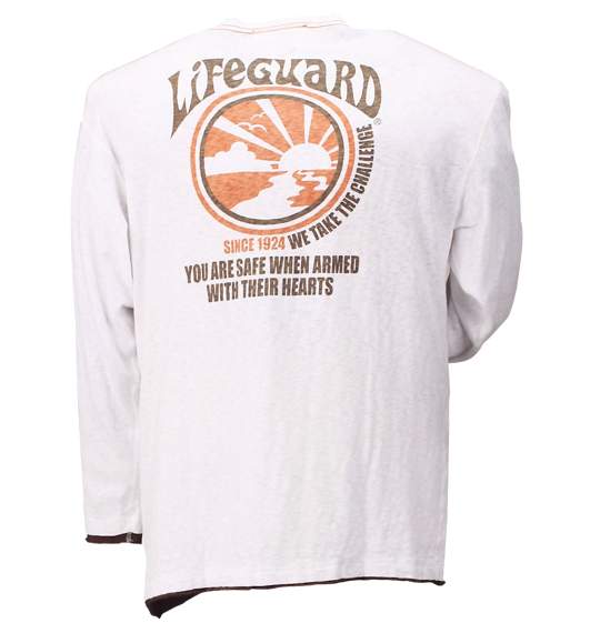 LIFE GUARD フェイクレイヤードTシャツ オフホワイト